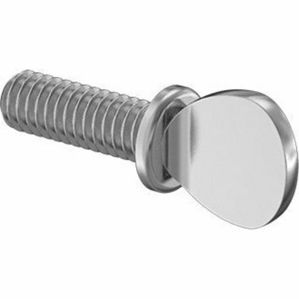 Bsc Preferred Stainless Steel Flanged Spade-Head Thumb Screw 8-32 Thread Size 1/2 Long, 10PK 91744A194